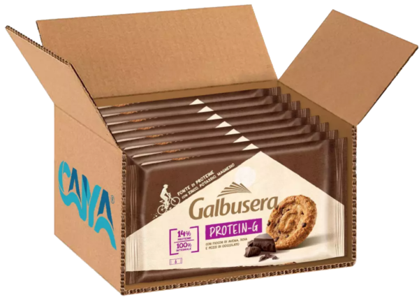 Galbusera Protein-G Frollini Integrali con Cioccolato, Avena e Soia 300g box
