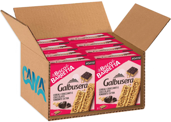 Galbusera Bisco Barretta con Cereali e Cioccolato Fondente 230g box