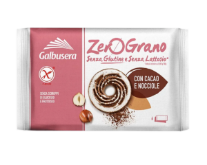 Galbusera ZeroGrano Frollini con Cacao e Nocciole Senza Glutine e Senza Lattosio 220g