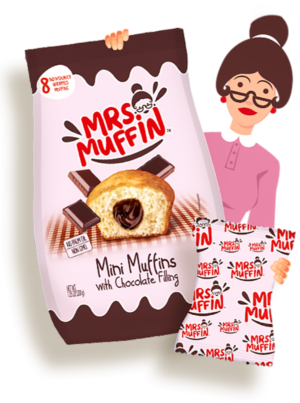 Mr. Brownie Mini Muffins con Ripieno al Cacao 200g