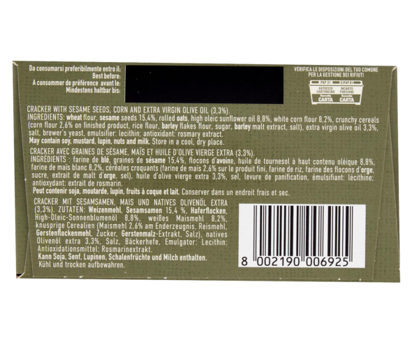 Galbusera BelleBuone Cracker con Sesamo e Mais 200g