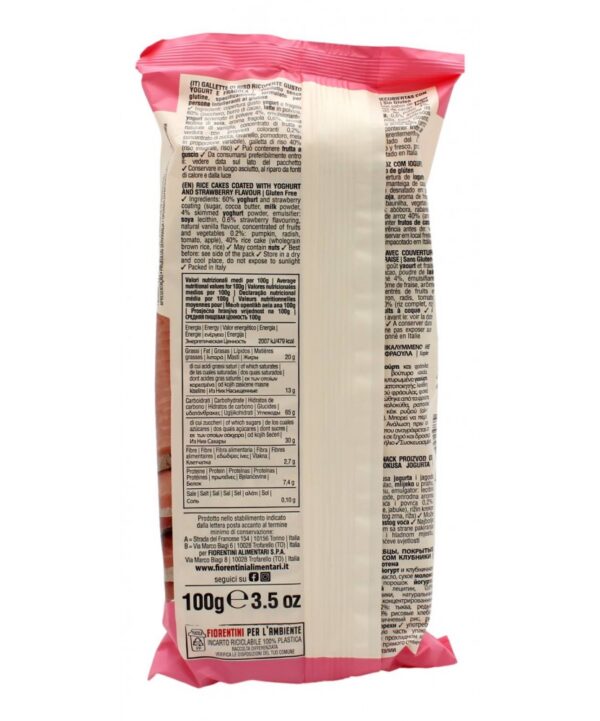 Fiorentini Yogo Rice Gallette di Riso con Yogurt e Fragola 100g