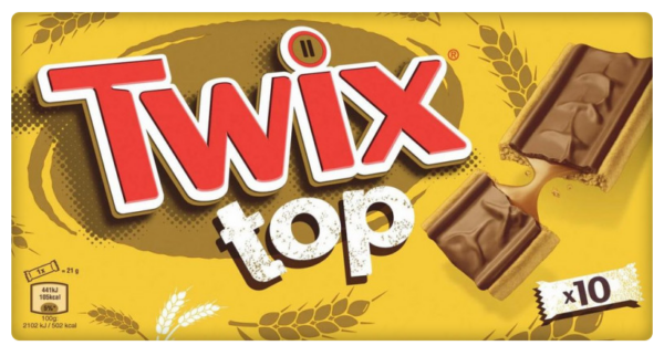 Twix Top Biscotto e Caramello con Cioccolato al Latte 210g
