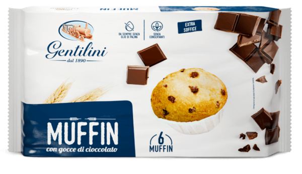 Gentilini Muffin con Gocce di Cioccolato 252g