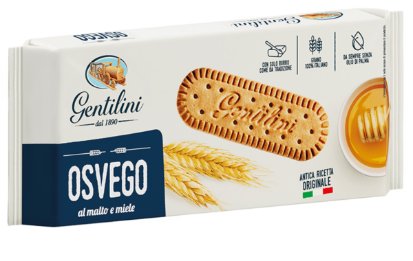 Gentilini Osvego Biscotti Secchi al Malto e Miele 250g