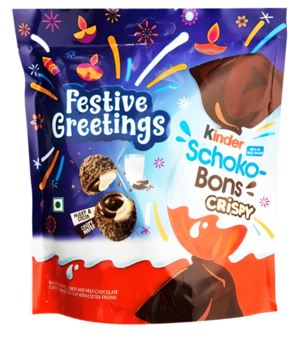 Kinder SchokoBons Crispy Ovetti Ripieni di Crema al Latte e Cioccolato 67,2g