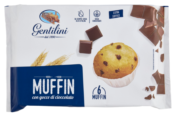 Gentilini Muffin con Gocce di Cioccolato 252g
