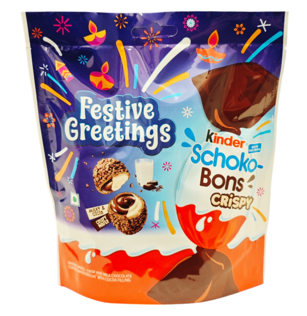 Kinder SchokoBons Crispy Ovetti Ripieni di Crema al Latte e Cioccolato 67,2g