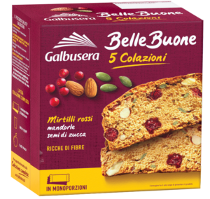 Galbusera BelleBuone Fette Spesse con Mirtilli Rossi, Mandorle e Semi di Zucca 200g