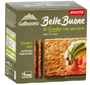 Galbusera BelleBuone Cracker con Sesamo e Mais 200g box