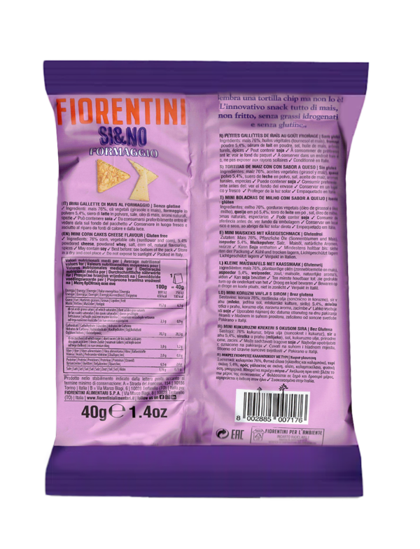 Fiorentini Si e No Pop's Cheese Mini Gallette di Mais al Formaggio 40g
