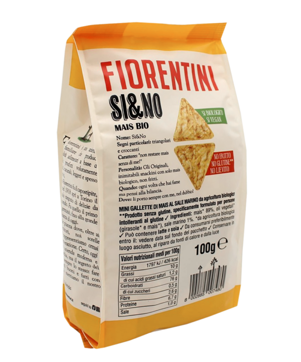 Fiorentini Si&No BIO Triangolini di Mais al Sale Marino 100g ingredienti