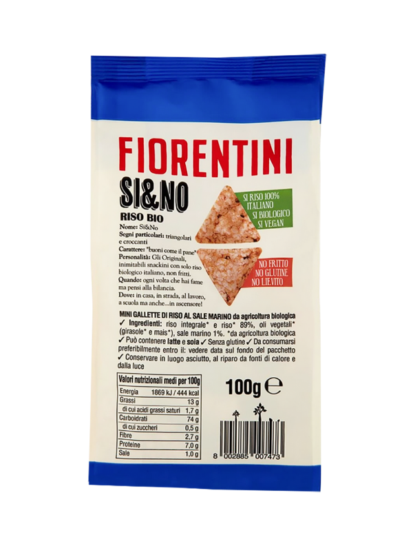 Fiorentini Si&No BIO Triangolini di Riso con Sale Marino 100g