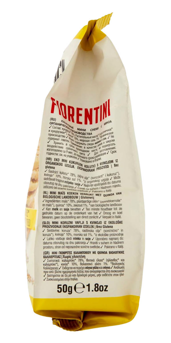 Fiorentini Mais Snack Mini Gallette con Semi di Quinoa Senza Glutine 50g