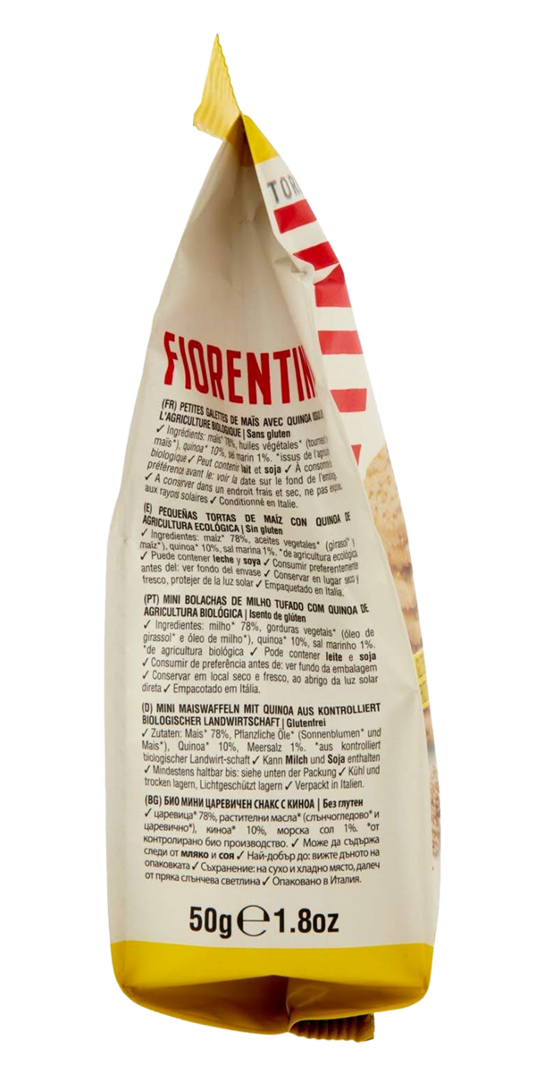 Fiorentini Mais Snack Mini Gallette con Semi di Quinoa Senza Glutine 50g