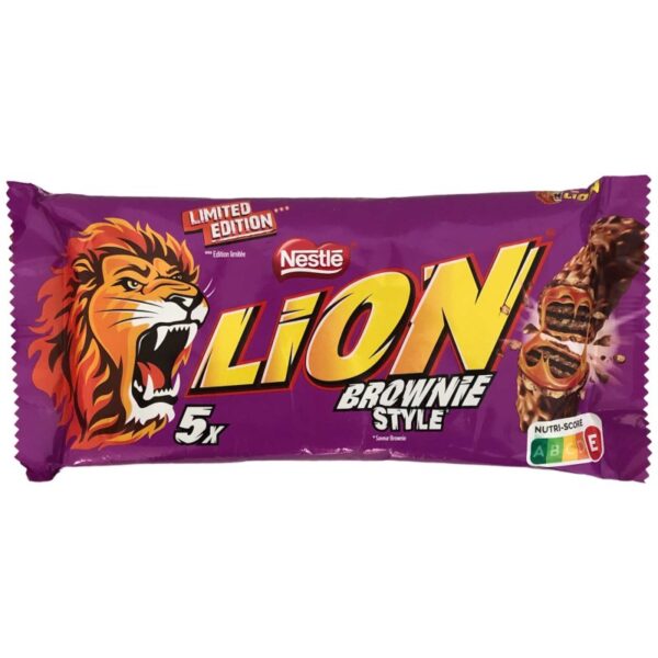 Lion Brownie Style Barrette di Cioccolato e Caramello gusto Brownie 150g
