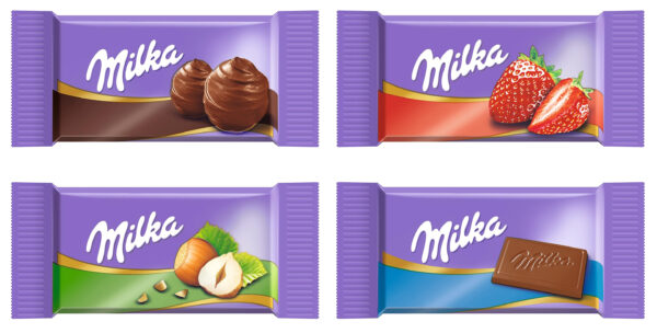 Milka Naps Mix 4 gusti: Latte, Fragola, Nocciola e Extra Cacao 1kg