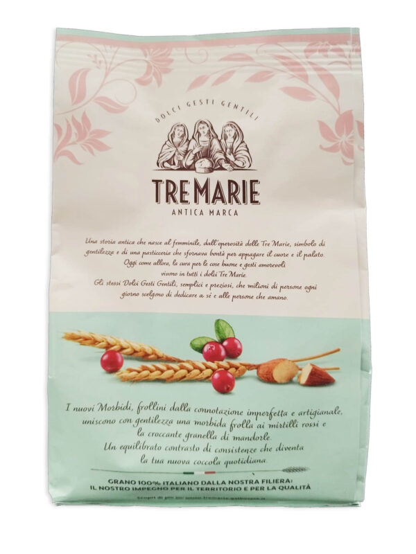 Tre Marie i Morbidi Frollini con Mirtilli e Mandorle 300g retro