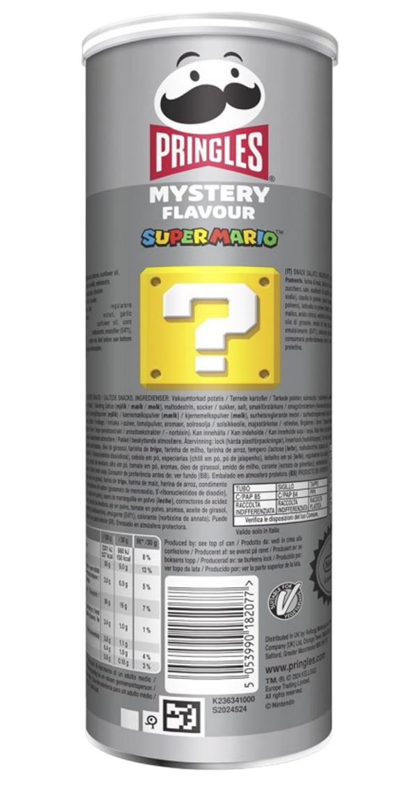 Pringles Mystery Flavour Super Mario 165g retro
