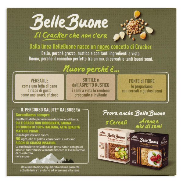 Galbusera BelleBuone Cracker con Sesamo e Mais 200g retro