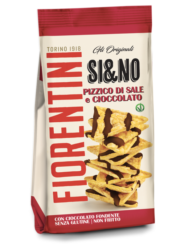 Fiorentini Si&No BIO Triangolini di Mais Salati e Cioccolato Fondente 80g