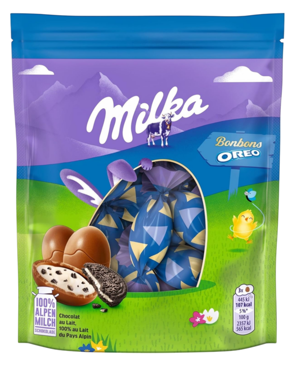 Milka Bonbons Oreo Ovetti Latte e Biscotto 86g