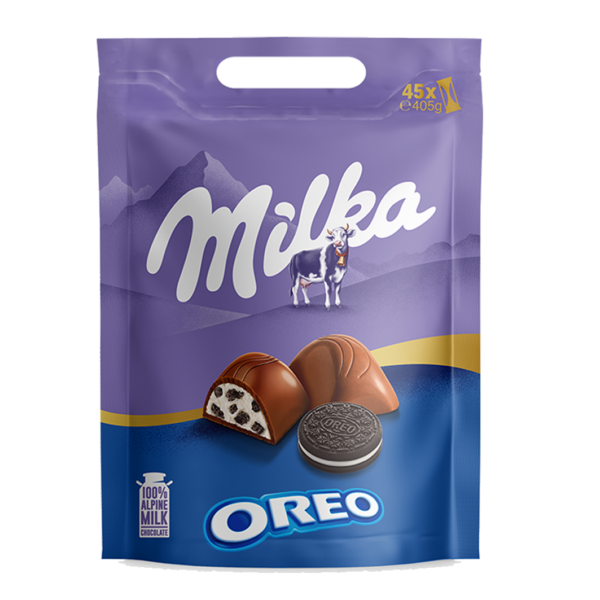 Milka Oreo Cioccolatini con Ripieno e Pezzi di Biscotti 405g
