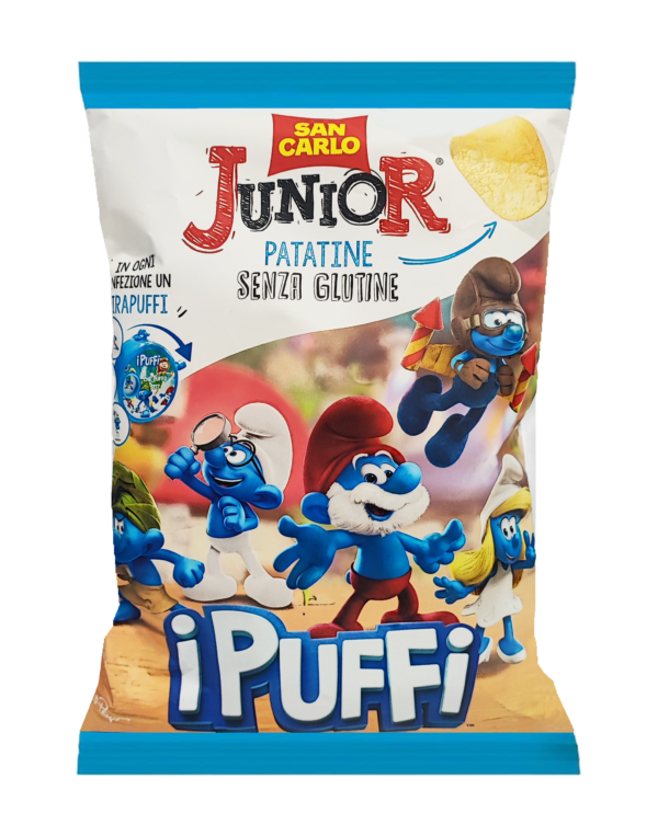 San Carlo Junior Puffi Patatine Senza Glutine con Girapuffo 30g