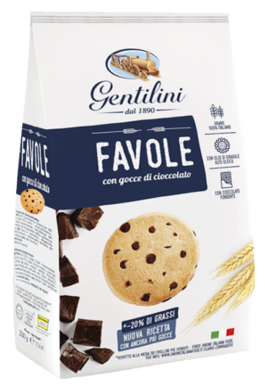 Gentilini Favole Biscotti con Gocce di Cioccolato 330g