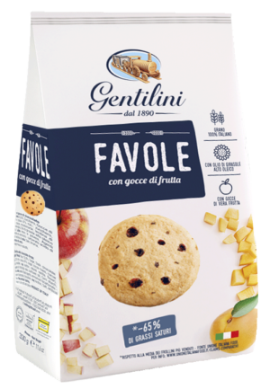 Gentilini Favole Biscotti con Gocce di Frutta 330g