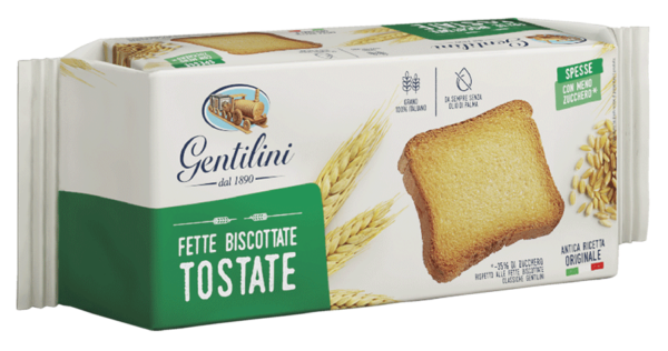 Gentilini Fette Biscottate Tostate Spesse e Senza Zuccheri 175g