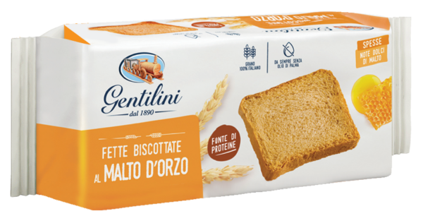 Gentilini Fette Biscottate Spesse al Malto d'Orzo 185g