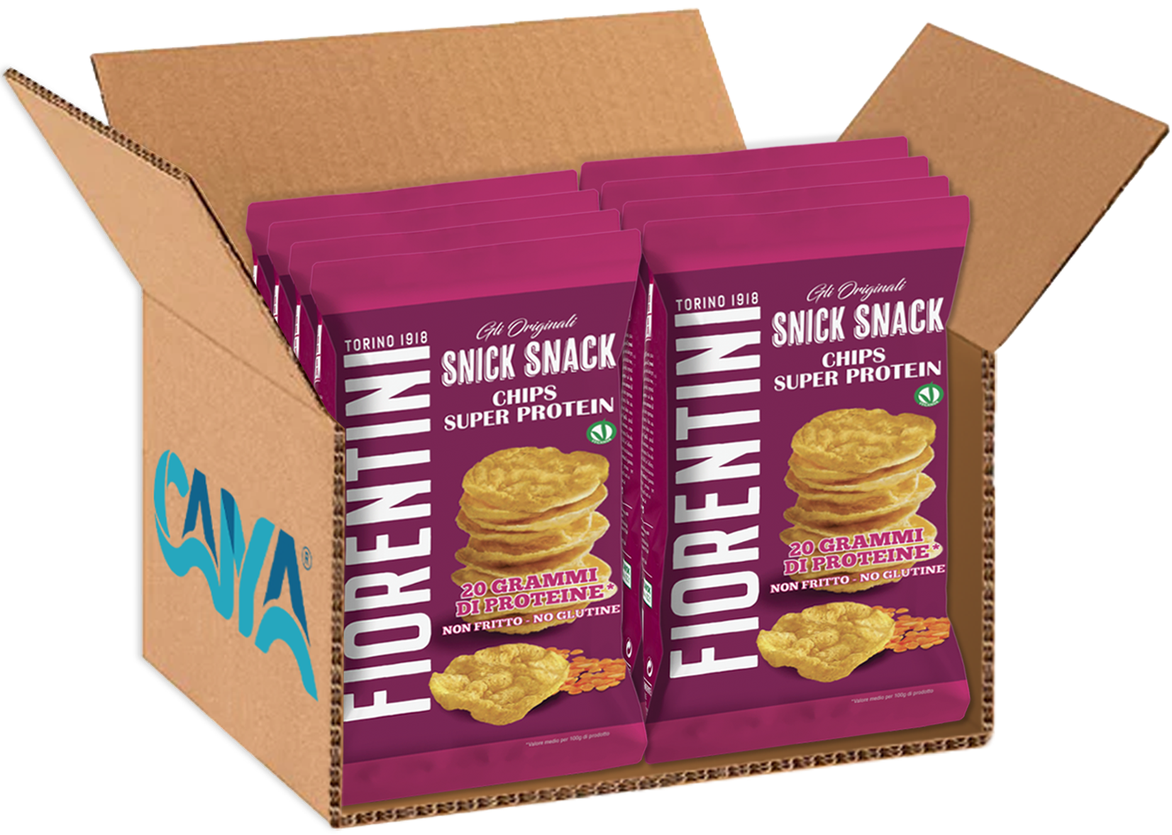 Fiorentini Snick Snack Chips Super Protein 65g box