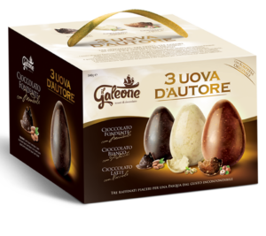 Il Galeone 3 Uova D'Autore al Cioccolato Fondente, Bianco e Latte con Sorpresa 540g
