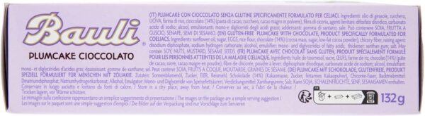 Bauli Plumcake al Cioccolato Senza Glutine 132g ingredienti