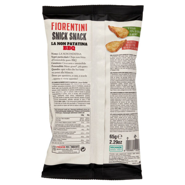 Fiorentini Snick Snack La NON Patatina BBQ 65g retro