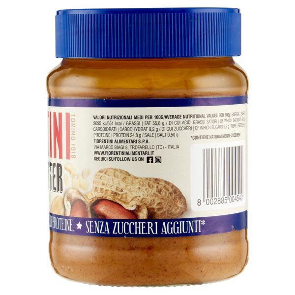 Fiorentini Peanut Butter CRUNCHY Crema Spalmabile di Arachidi 350g