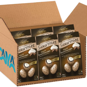 Crispo Ovetti Confettati Gourmet Cioccolato Fondente al gusto box