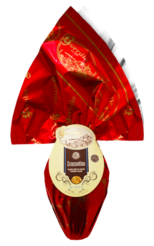 Borrillo Dolciaria Uovo CROCCANTINO Cioccolato a Latte Mandorle e Nocciole 400g