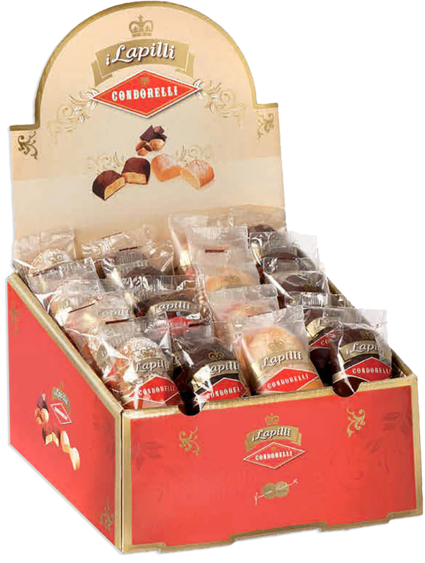 Condorelli Lapilli Pasticcini alle Mandorle e Ricoperti di Cioccolato Fondente 1kg box