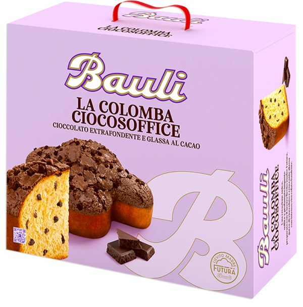 Bauli Colomba CiocoSoffice con Cioccolato Extrafondente e Glassa al cacao 750g