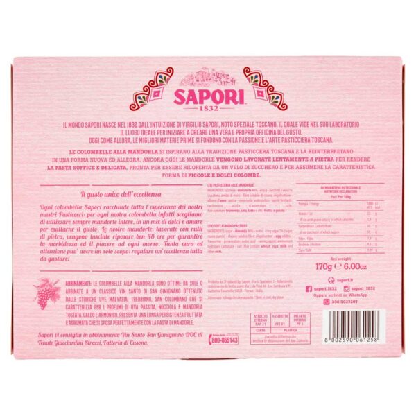 Sapori Colombelle Classiche alla Mandorla 170g retro