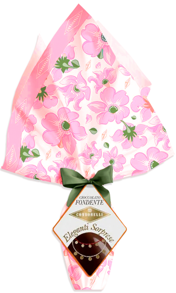 Condorelli Uovo Flora di Cioccolato Extra Fondente con Elegante Sorpresa 250g
