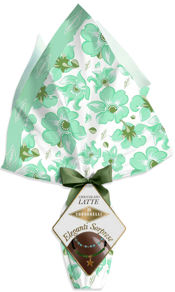 Condorelli Uovo Flora di Cioccolato al Latte con Elegante Sorpresa 250g