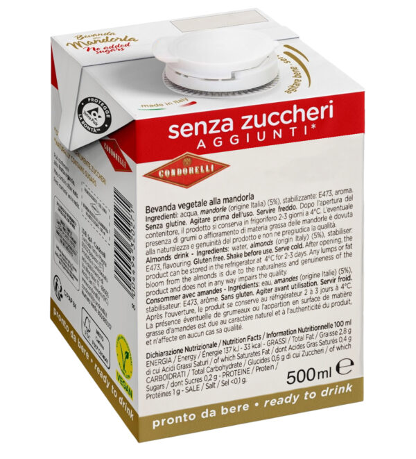 Condorelli Latte Mandorla Senza Zuccheri 500ml