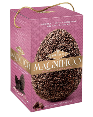 Condorelli Magnifico Uovo con Cioccolato Extra Fondente e Fave di Cacao 440g