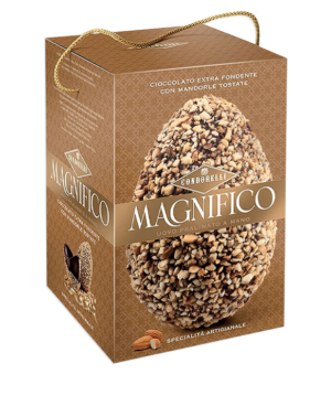 Condorelli Magnifico Uovo con Cioccolato Extra Fondente e Mandorle Tostate 230g