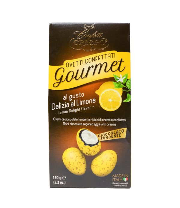 Crispo Ovetti Confettati Gourmet Cioccolato Fondente e Delizia al Limone 150g
