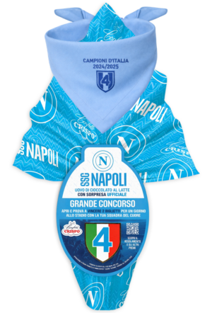 Crispo SSC Napoli Uovo con Sorpresa 220g + Bandana con Frase