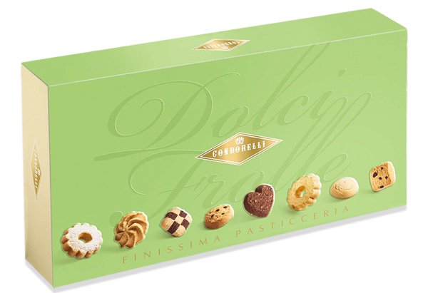 Condorelli Dolci Frolle Finissima Pasticceria Biscotti Assortiti Classici, Limone, Vaniglia e Cacao 175g